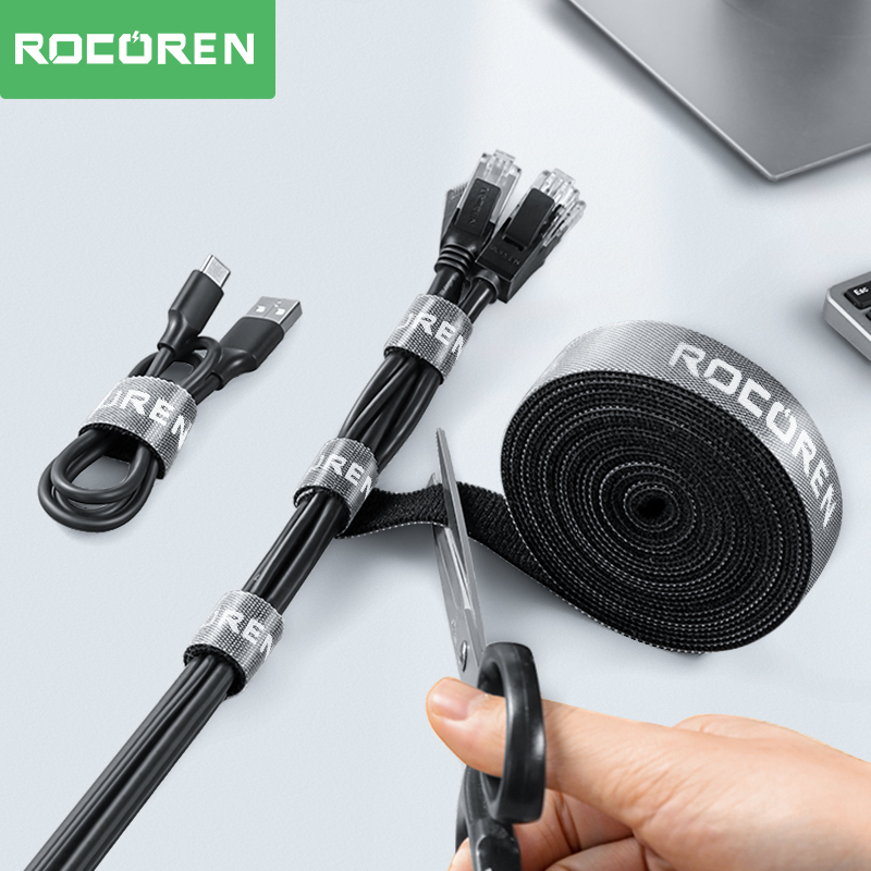 Rocoren ケーブルオーガナイザーワイヤーワインダー USB ケーブル管理充電器プロテクター電話マウスイヤホンケーブルホルダーコード保護