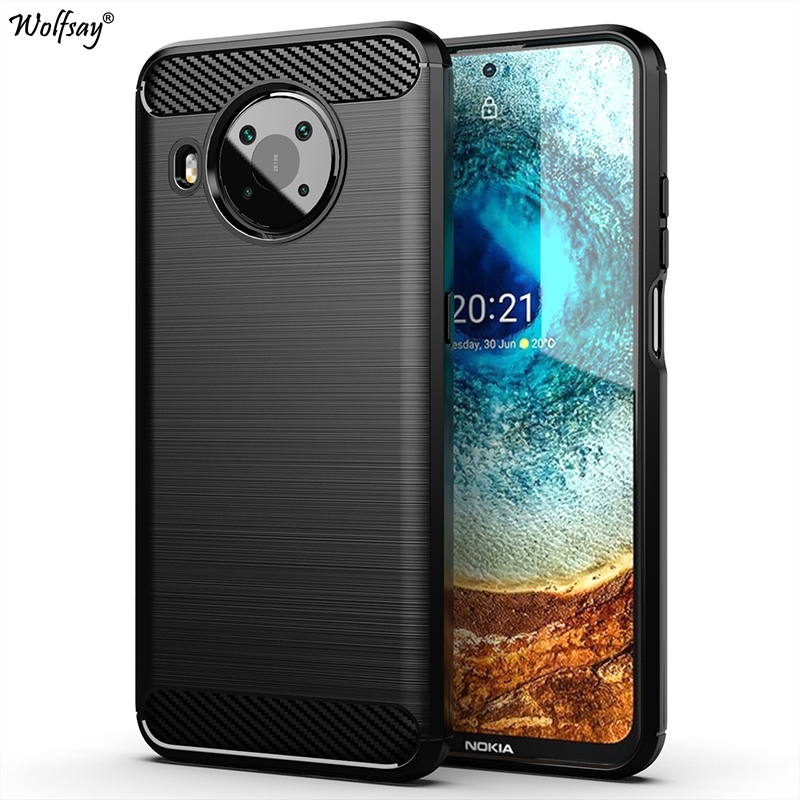 Per Nokia X10 Custodia morbida in silicone per Nokia X10 X20 Custodia Armor Silm Custodia in gomma al carbonio Fundas TPU per Nokia X10 Cover