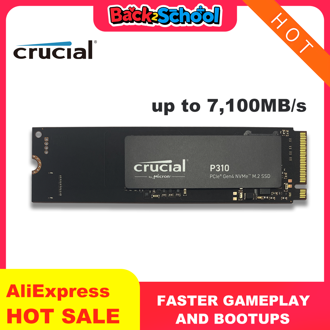 Crucial P310 1 TB 2 TB 2280 PCIe Gen4 3D NAND NVMe M.2 SSD – do 7 100 MB/s, wewnętrzny dysk półprzewodnikowy (PC) (PAKIET OEM)