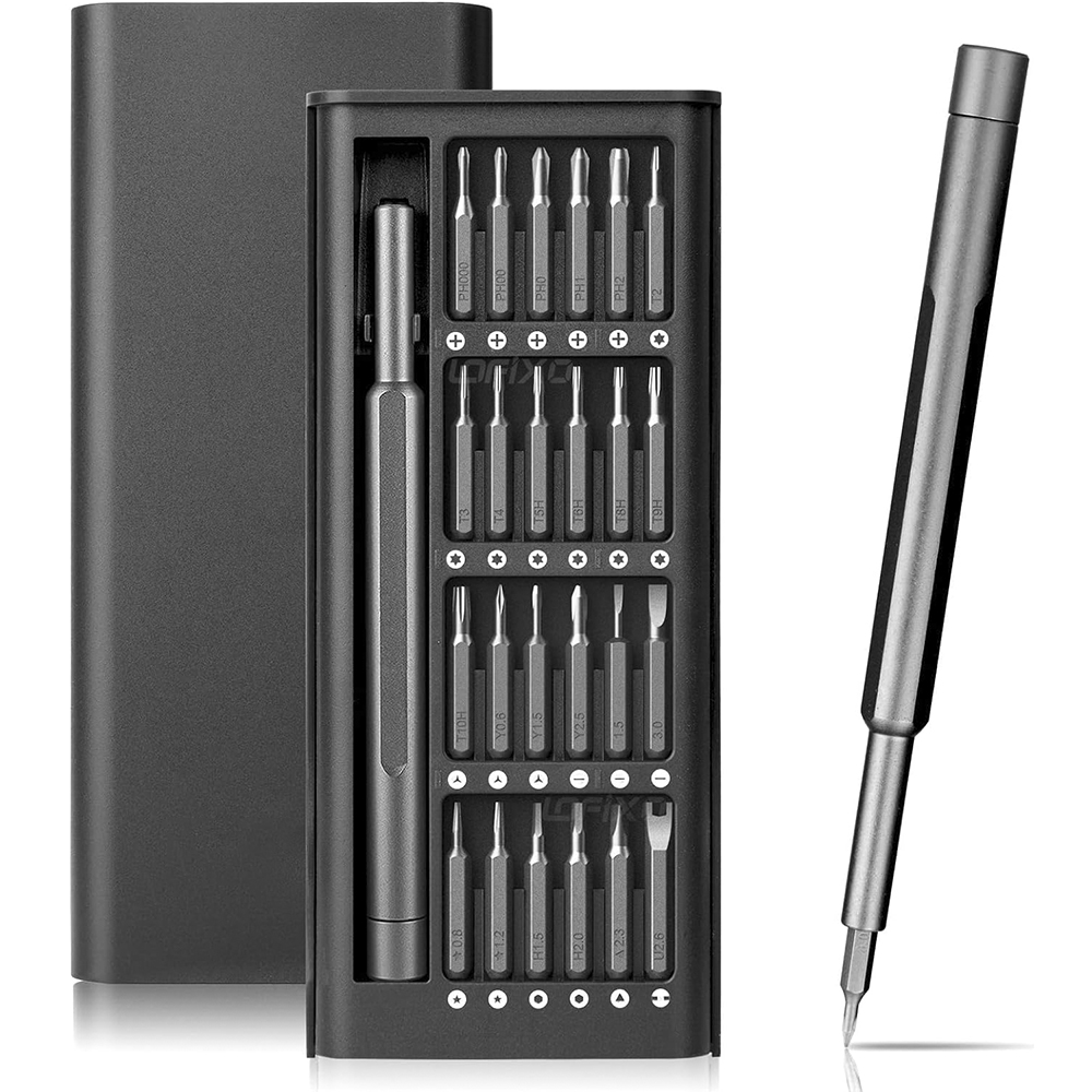 Juego de destornilladores de precisión 25 en 1, Mini Kit de herramientas de reparación, puntas de destornillador magnético Torx Phillips para reloj portátil Xiaomi Iphoine