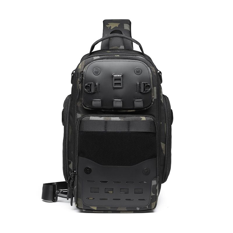 OZUKO Körper tasche Männer Brust Tasche Wasserdichte Outdoor Sport Taktische Männliche Schulter Tasche Hohe Qualität Crossbody Sling Taschen