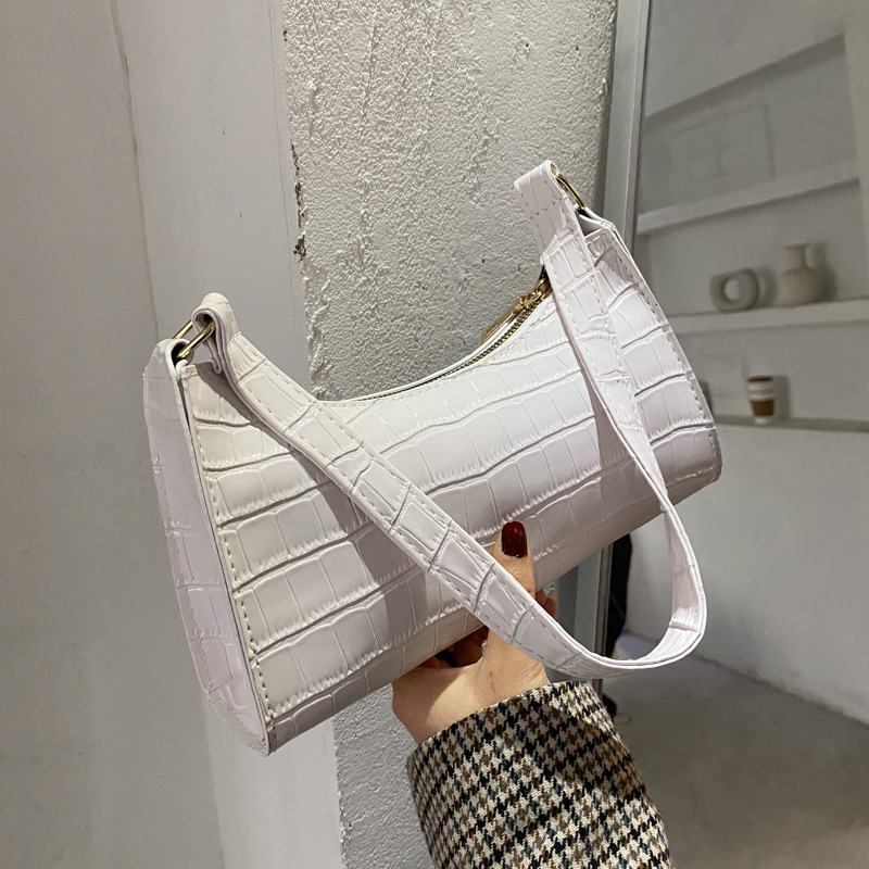 Tas tangan kecil wanita pola buaya Retro dan dompet tas bahu ketiak tas tote dompet wanita kulit PU kualitas tinggi