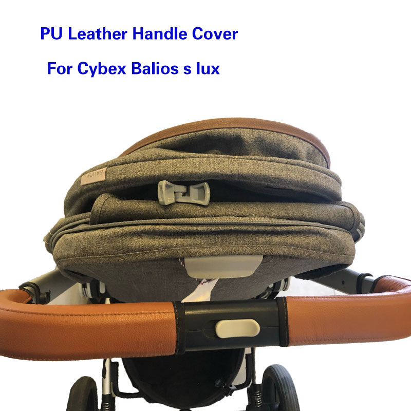 Capa protetora para carrinho de bebê, para cybex balios lux 28cm de comprimento, couro pu, acessórios para carrinhos de rodas
