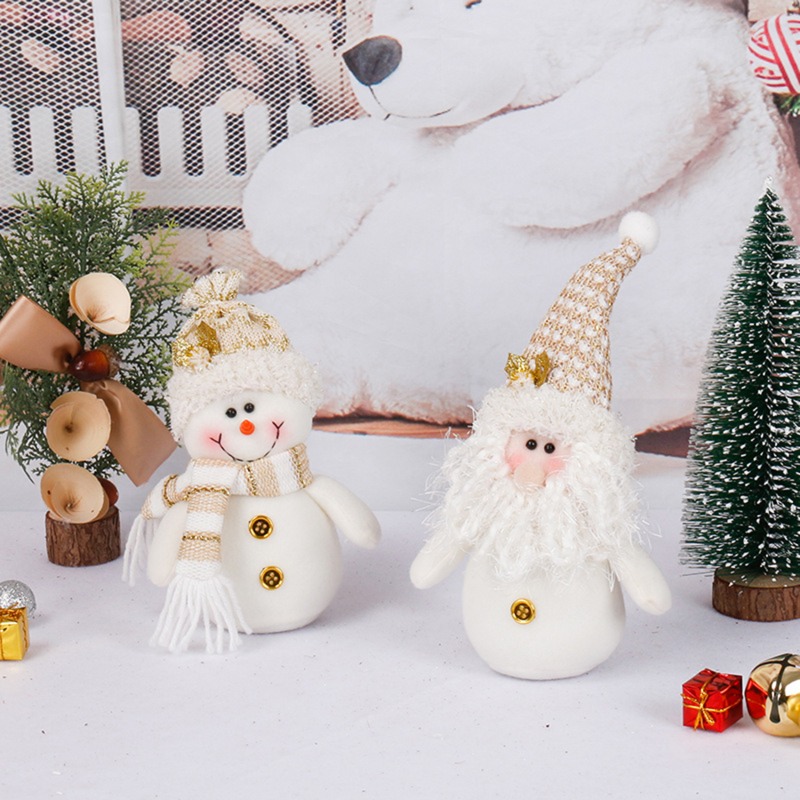 Tissu à carreaux flocon de neige de Noël, petit homme mignon, bonhomme de neige du père Noël, beurre, cadeau de décoration, 1 pièce