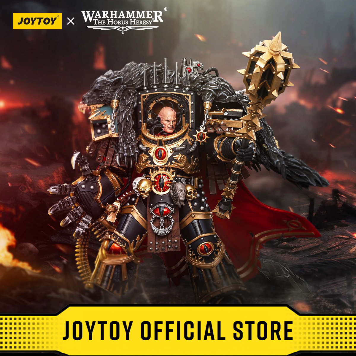 JOYTOY Warhammer 40k 1/18 Figurines Sons of Horus Warmaster Horus Primarch de la XVIe Légion