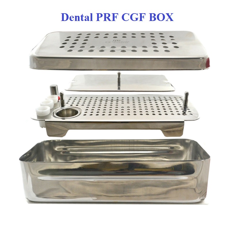 Caja PRF y CGF para implante Dental, placa de acero inoxidable, caja de fibrino rica, Kit de membrana para cirugía de implante, caja GRF, instrumento de dentista