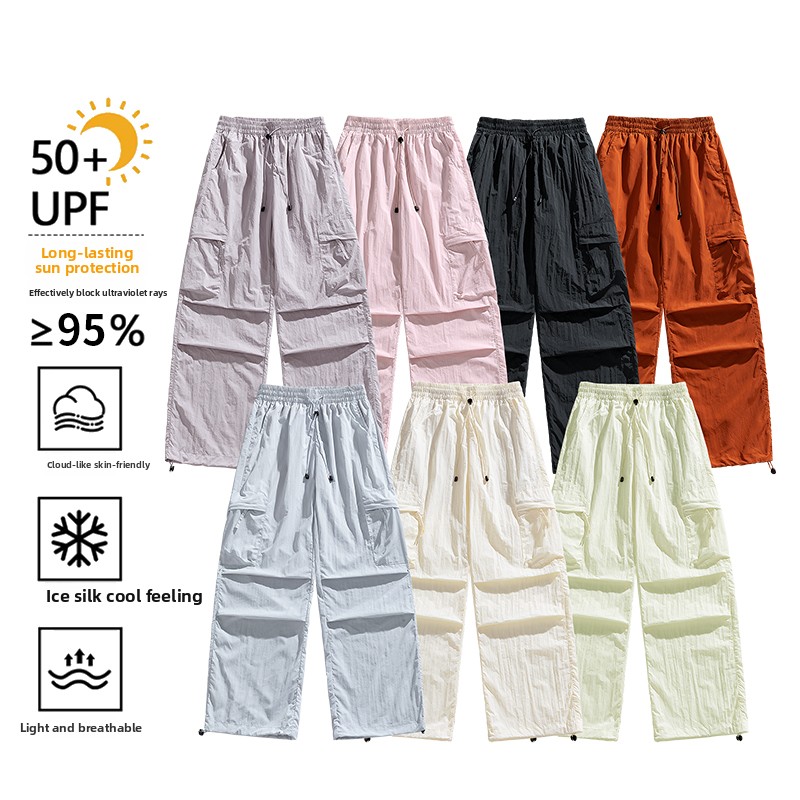 Women Lightweight UV Protection Quick-Dry UPF50+ Summer Drawstring Casual Jogger Casual Classic Workout Gym Running Sports Pants