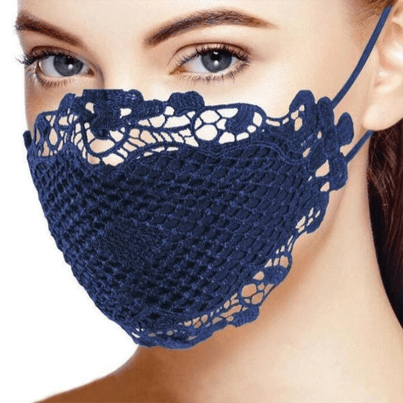 1pc máscara de renda protetor solar, presentes de férias respiráveis sexy multicoloridos, adequado para atividades ao ar livre como viagens, ciclismo, etc.