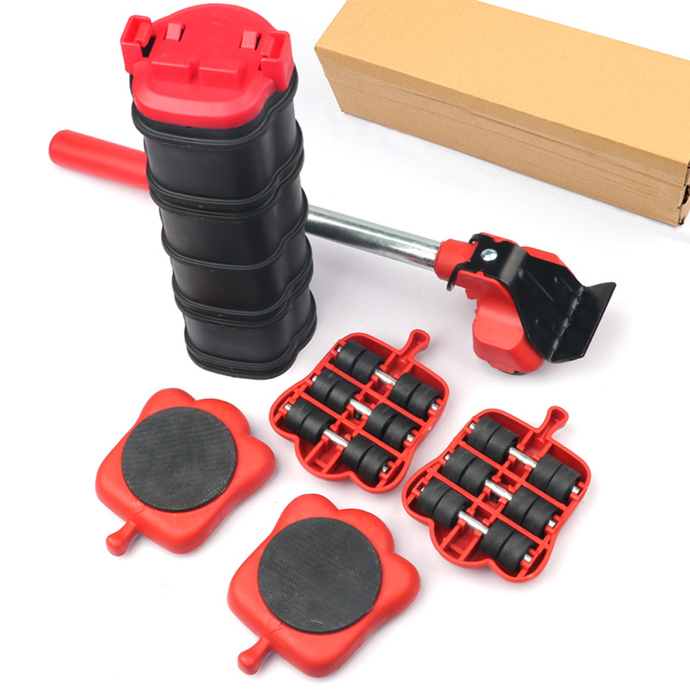 ใหม่ Professional Furniture Mover ชุดเครื่องมือ Heavy Stuffs Transport Lifter ล้อ Mover Roller ล้อบาร์ค่าเฉลี่ยมืออุปกรณ์