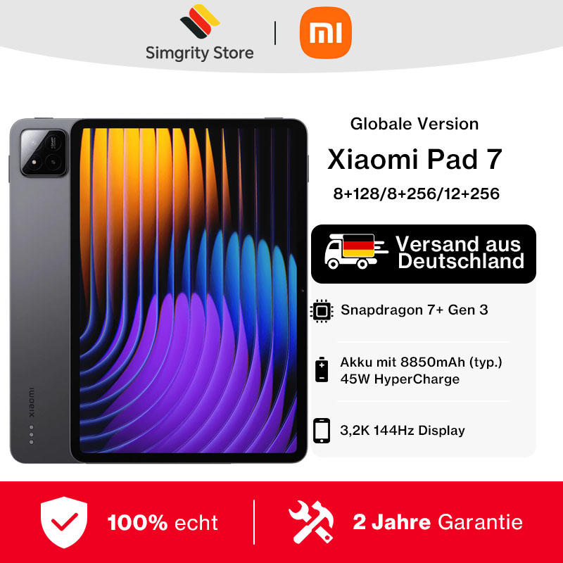Xiaomi Pad 7 Version mondiale Mi tablette Snapdragon 7 + Gen 3 11.2 "3.2K 144Hz écran Adreno GPU 45W Turbo charge 8850mAh