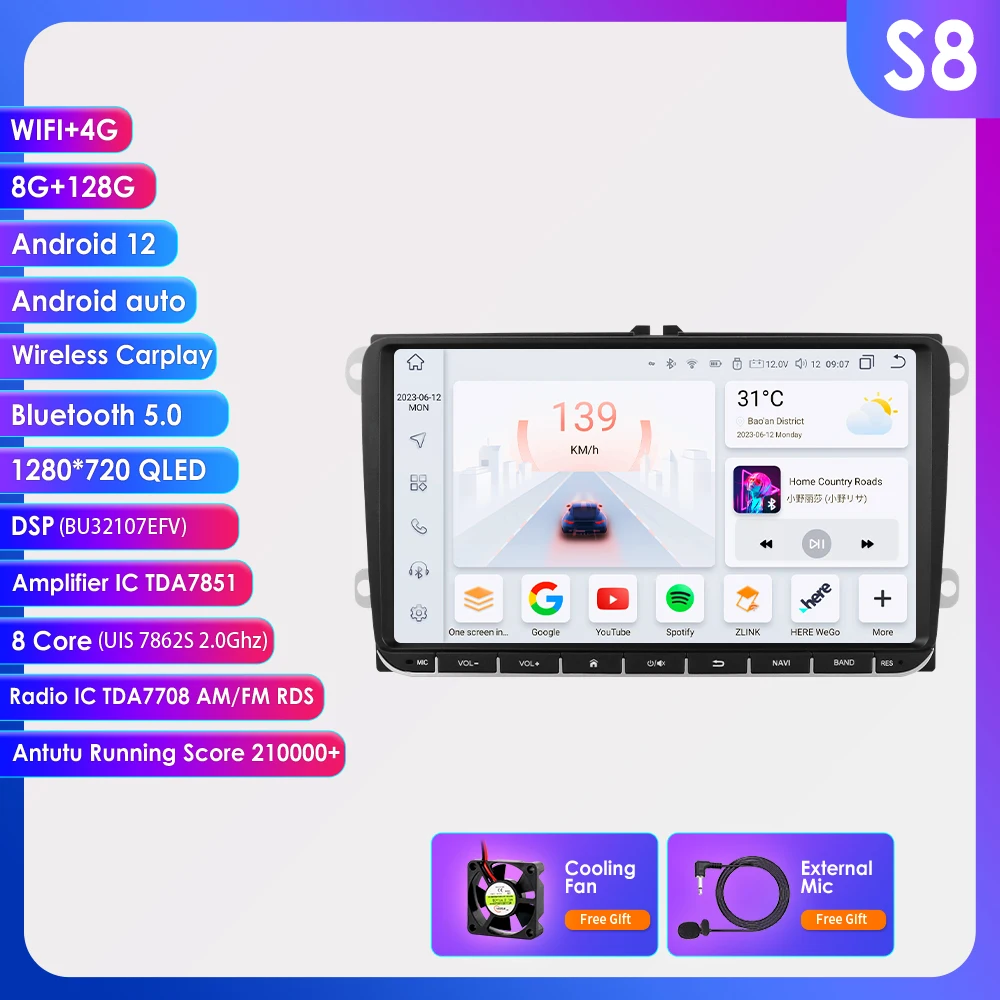 Android Radio Car Player für Volkswagen Golf 6 5 Polo Passat B7 Sharan Amarok Skoda Sitz Scirocco Carplay GPS Auto Stereo Audio