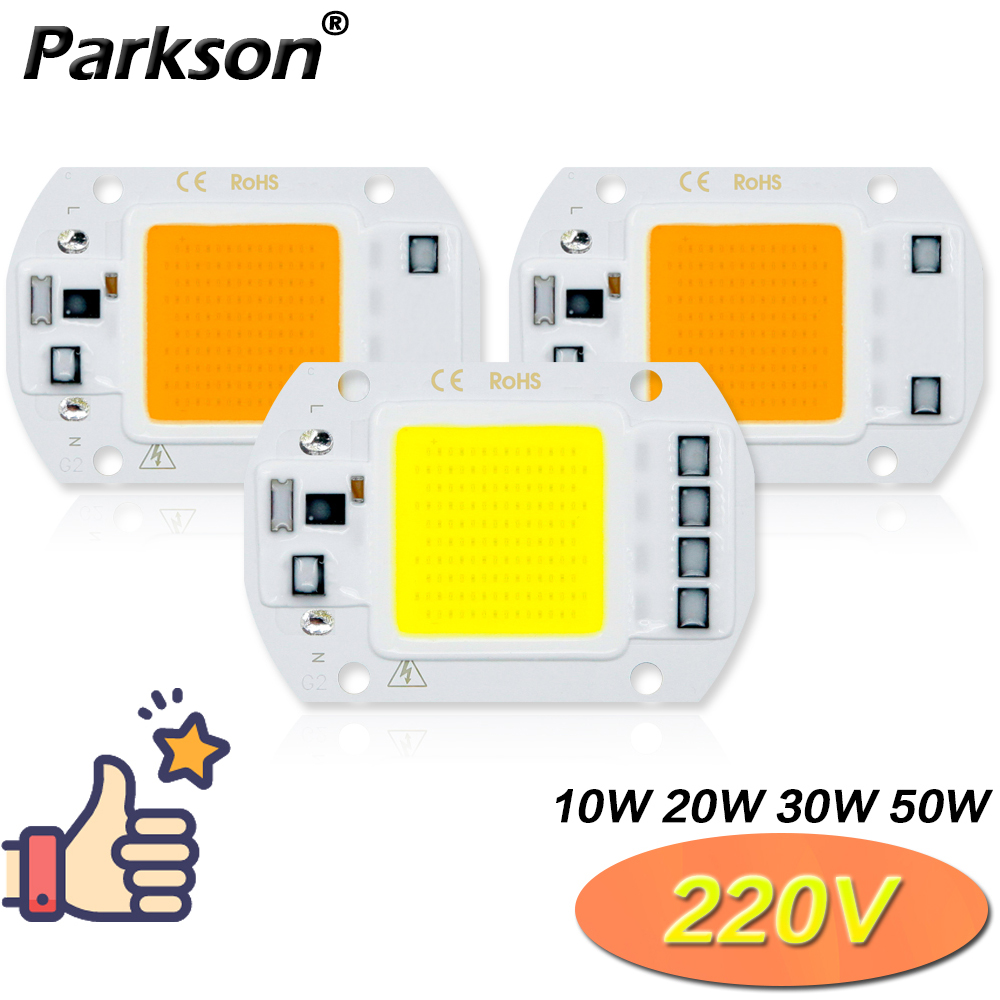 COB チップ LED ランプ 220V 10 ワット 20 ワット 30 ワット 50 ワットスマート IC ドライバー不要ランパーダ LED 電球ランプフラッドライトスポットライト Diy 照明