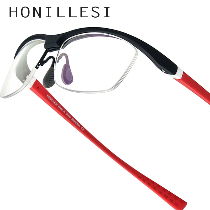 HONILLESI TR90 แว่นตาผู้ชายยี่ห้อ Designer Semi Rimless Ultralight จักรยานกรอบแว่นตา Half Rim กีฬาแว่นตาญี่ปุ่น 7027