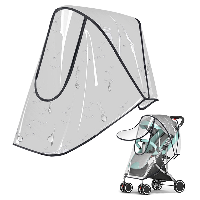 Cubierta Universal para lluvia para cochecito de bebé, protector solar contra el viento, transparente, transpirable, paraguas, impermeable, accesorios