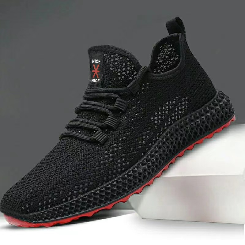 Baskets décontractées en maille légère pour hommes, chaussures de sport d'extérieur, semelle souple, anti-ald, respirantes, confortables, chaussures de course, été