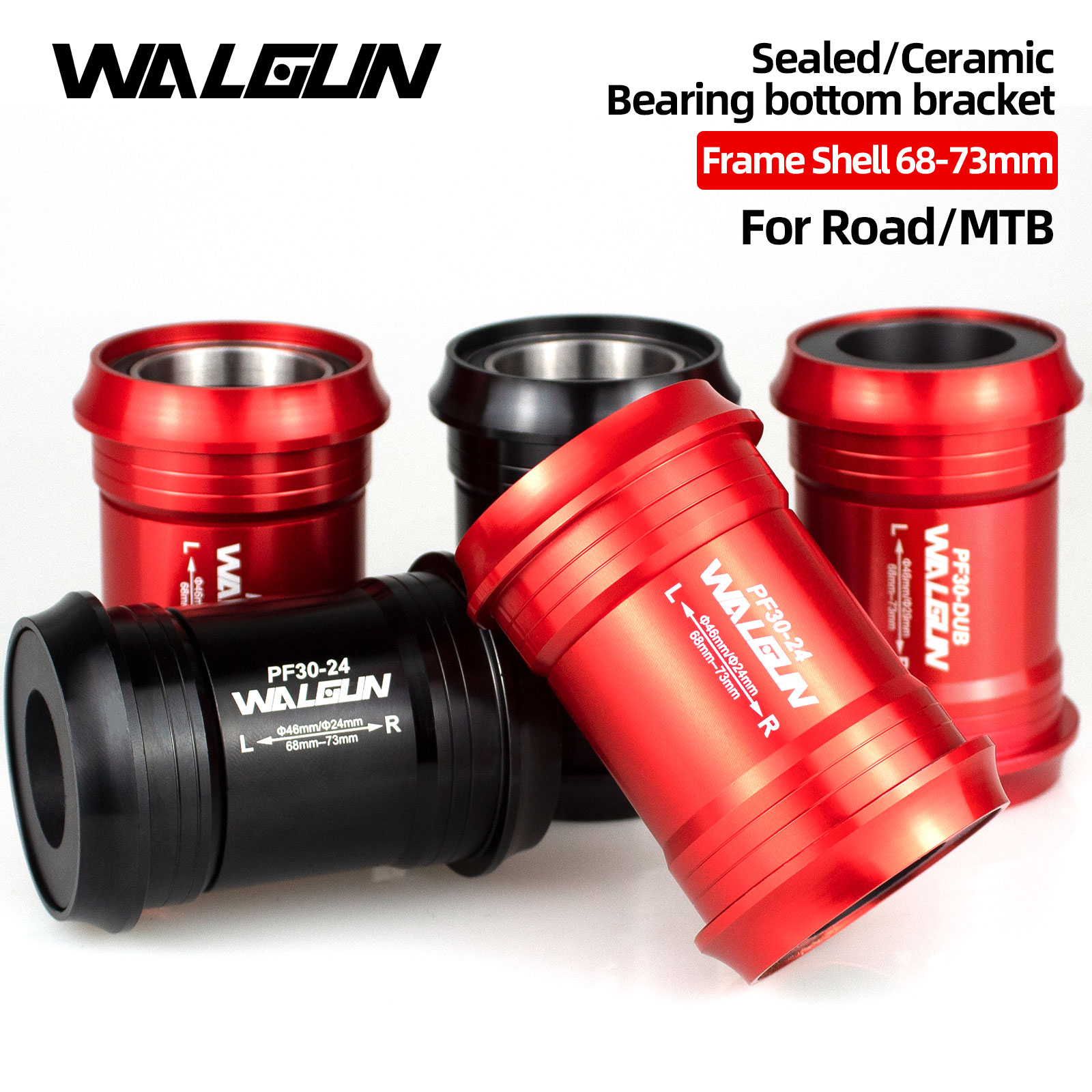 PF30 presse ajustement vélo pédalier en céramique BB vtt route PF4630 PF4624 PF4629 PF3024 PF3029 PF30 46mm 24mm 30mm 29mm manivelle de vélo
