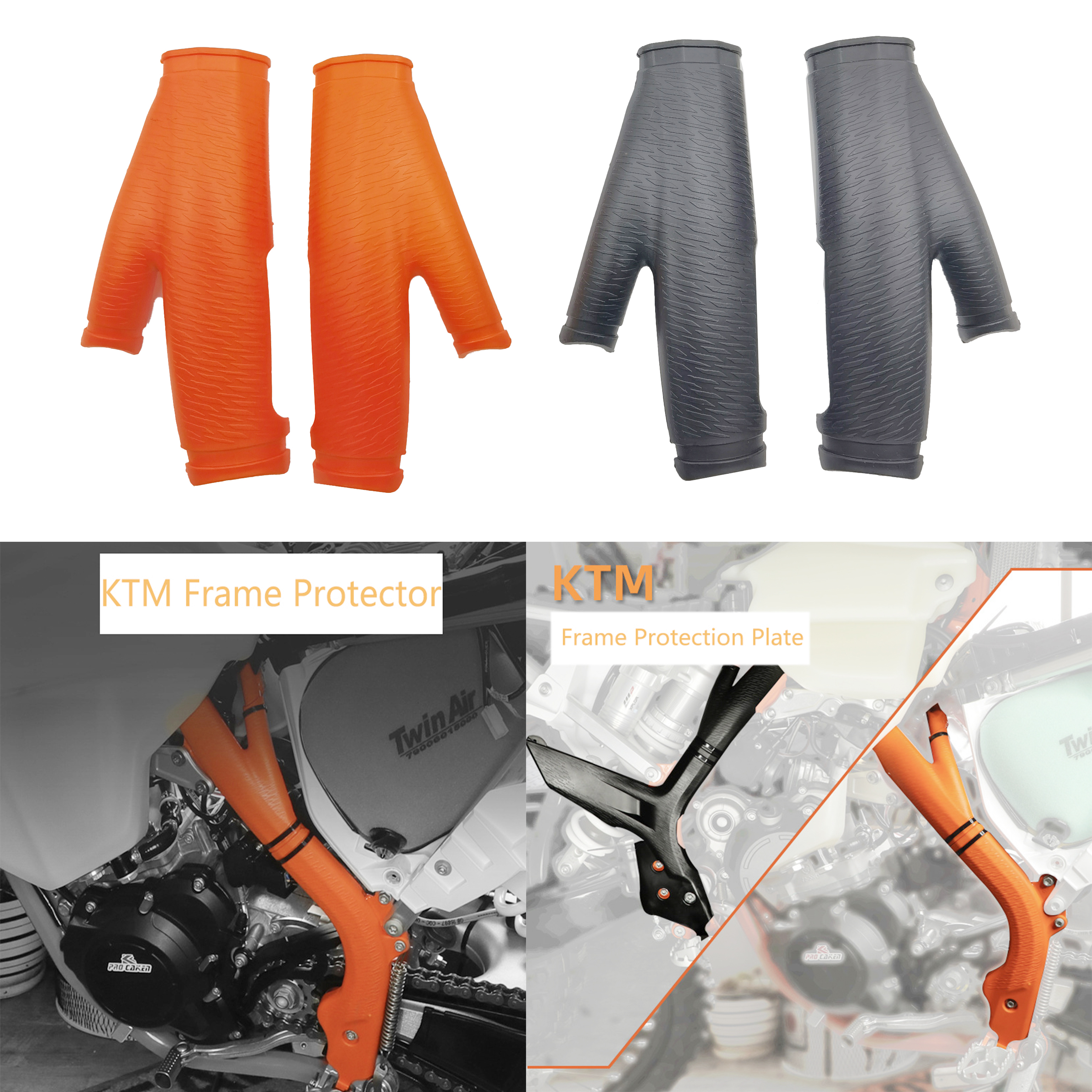 オートバイフレームカバーボディガードプロテクター KTM SX SXF XC XCF EXC EXCF 125 150 250 300 350 450 500 2019 2020 2021 2022