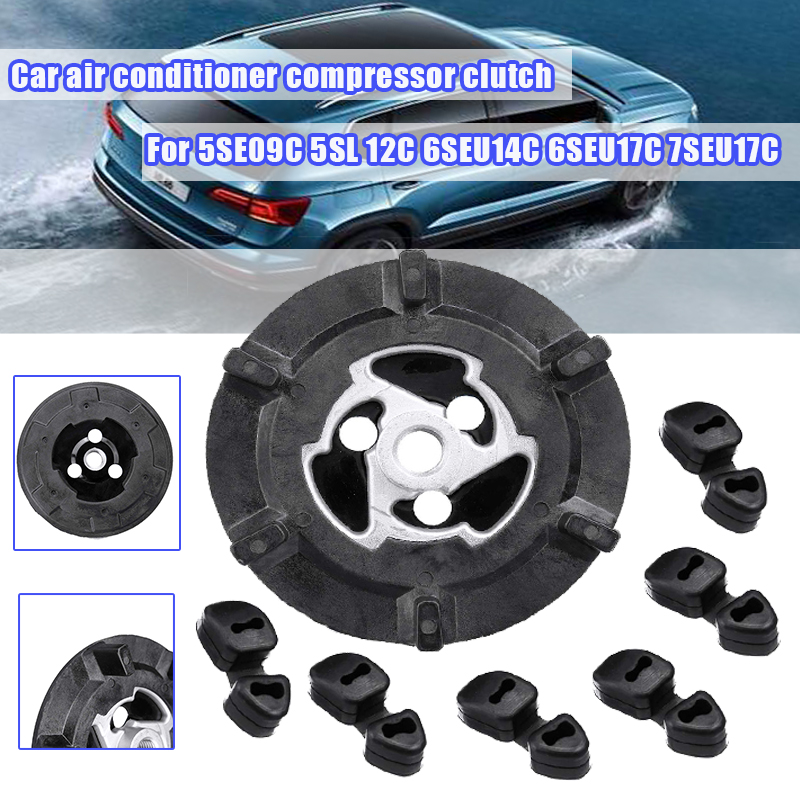 Carro Ar Condicionado A/C Compressor De Ar, Hub De Embreagem, Borracha 5SE09C 5SL12C 5SEU12C 6SEU14C 6SEU17C 7SEU17C