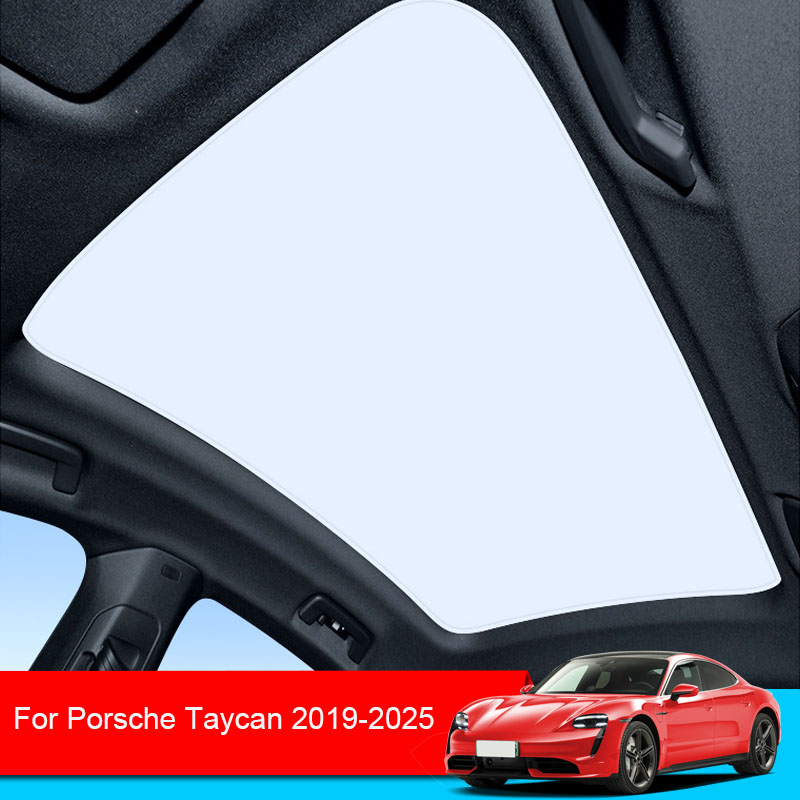 Parasol de cristal de hielo para Porsche Taycan, parasol de techo de tragaluz, aislamiento térmico, sombreado Interior, accesorio para automóvil, 2019-2025