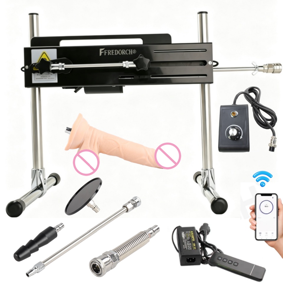 FREDORCH Kabelgebundene und Kabellose APP-gesteuerte Sexmaschine, Leistungsstarke Sexmaschine mit Dildo für Frauen und Männer, Erwachsenen-Masturbation, Paar-Sexspielzeug 120W