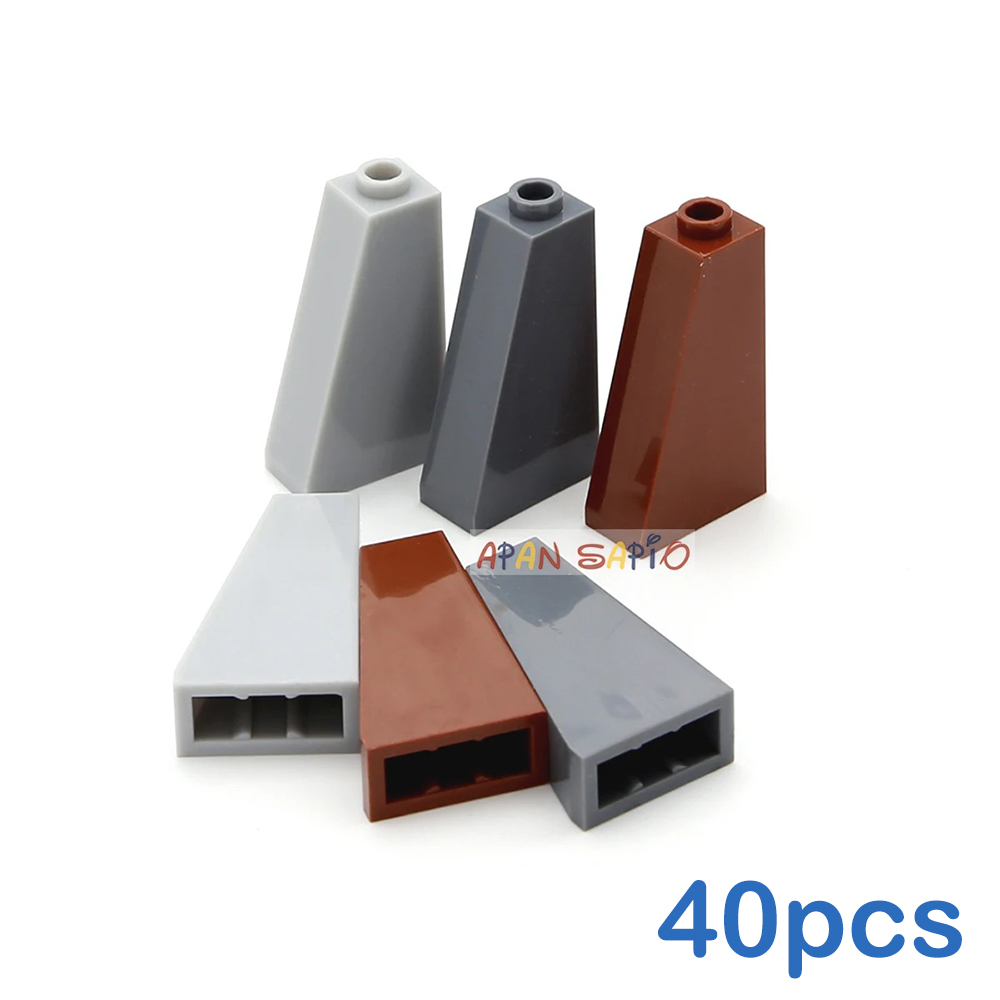 40pcs DIY Building Blocks Slope 1x2x3 Thick Figure Bricks Educational Creative Toys for Children Size Compatible With 4460