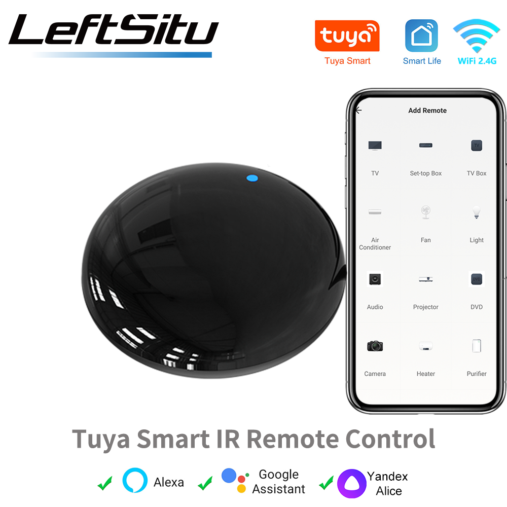 Télécommande universelle intelligente Tuya WiFi IR, TV, climatiseur, Alexa, fonctionne avec Google Home, Yandex, Google