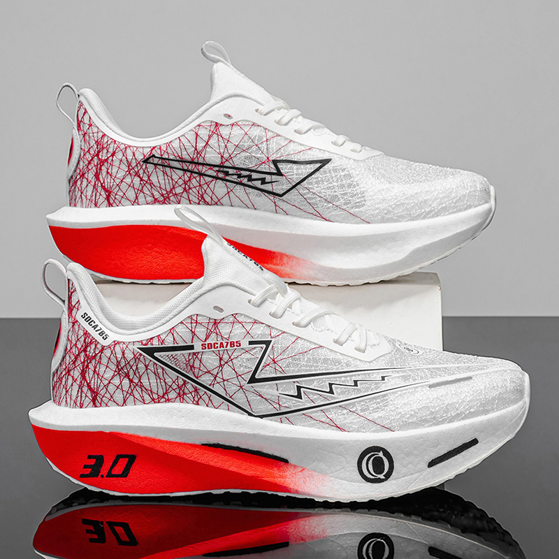Scarpe da Corsa per Uomo con Piastra in Carbonio, Specializzate per Maratona, Traspiranti e Leggere, Sneakers Atletiche Comode per Donna