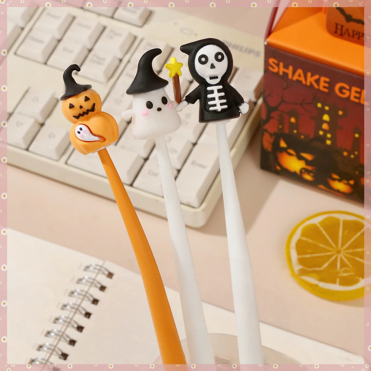 12 Stück Halloween Geschenk Silikon Rocker neutrale Stift Schule Briefpapier