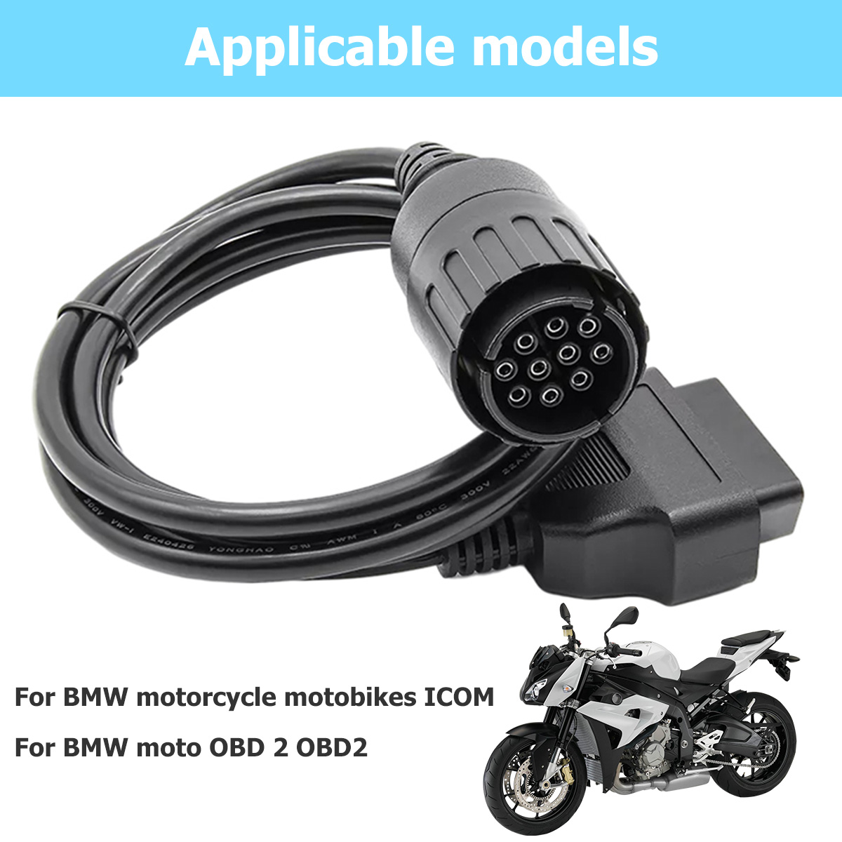 Strumento di codifica Bluetooth OBD2 bimer veicolo e moto moto moto Plus cavo bici moto a 10pin per accessori moto BMW