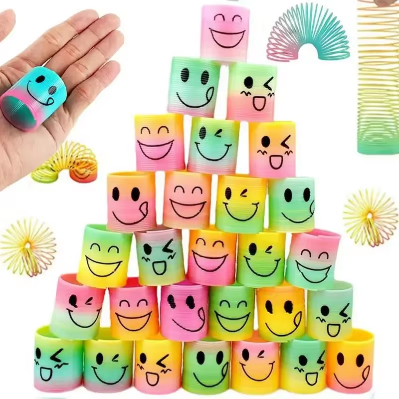 12/180Pcs Mini Rainbow Magic Springs Toys Children Birthday Party Favor Giveaway Gifts Souvenir Kindergarten Guest Pinata Filler