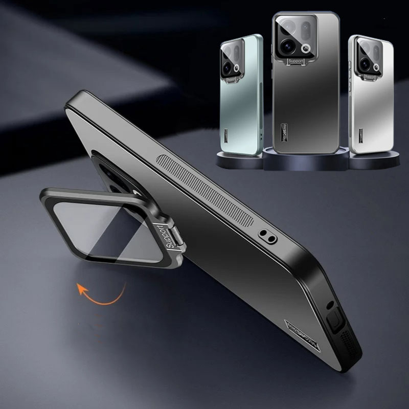Flip metalen lens camerahouder case voor OPPO Find X9 Pro matte schokbestendige bumperbeugel cover voor Find X9Pro Funda
