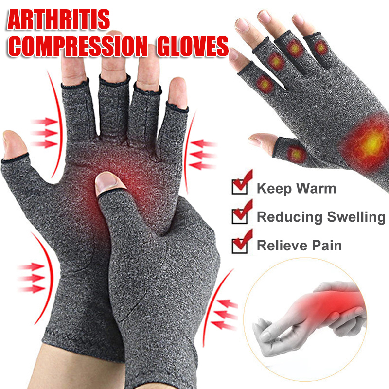 Allevia l'inconforto delle mani con 1 paio di guanti a compressione senza dita