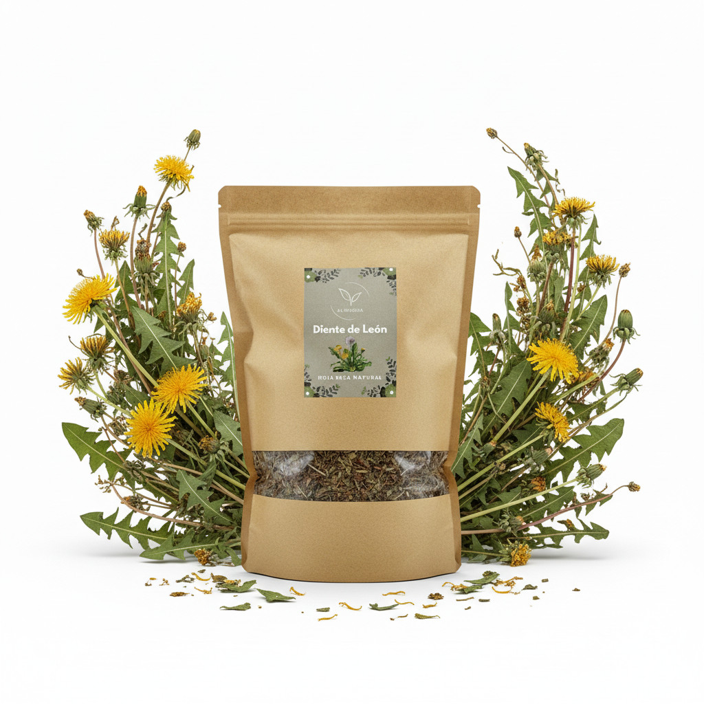 La Herbera |   Diente de León Taraxacum officinale raíz triturada, Achicoria amarga, Taraxacón |   infusión y decocción |   raíz cortada a granel |   envasado en España, sin aditivos, calidad herbolaria |   Raíz de Diente de León