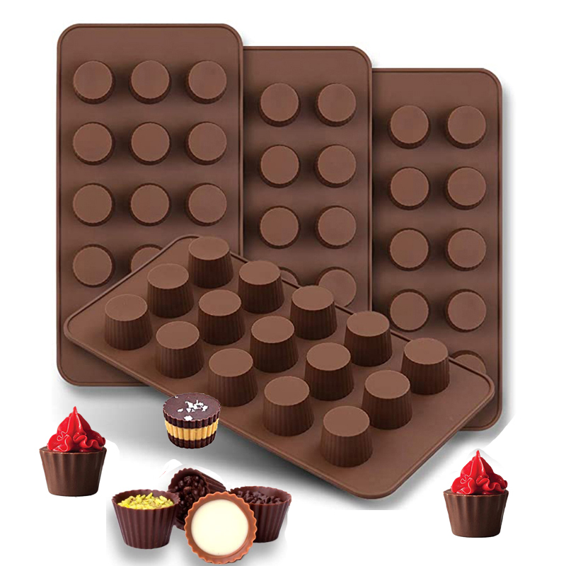 Silikonowe formy do bomb tłuszczowych Mini Cup Chocolate Candy Mould Peanut Butter Jello Keto Cordial Moule Akcesoria kuchenne Narzędzia do pieczenia