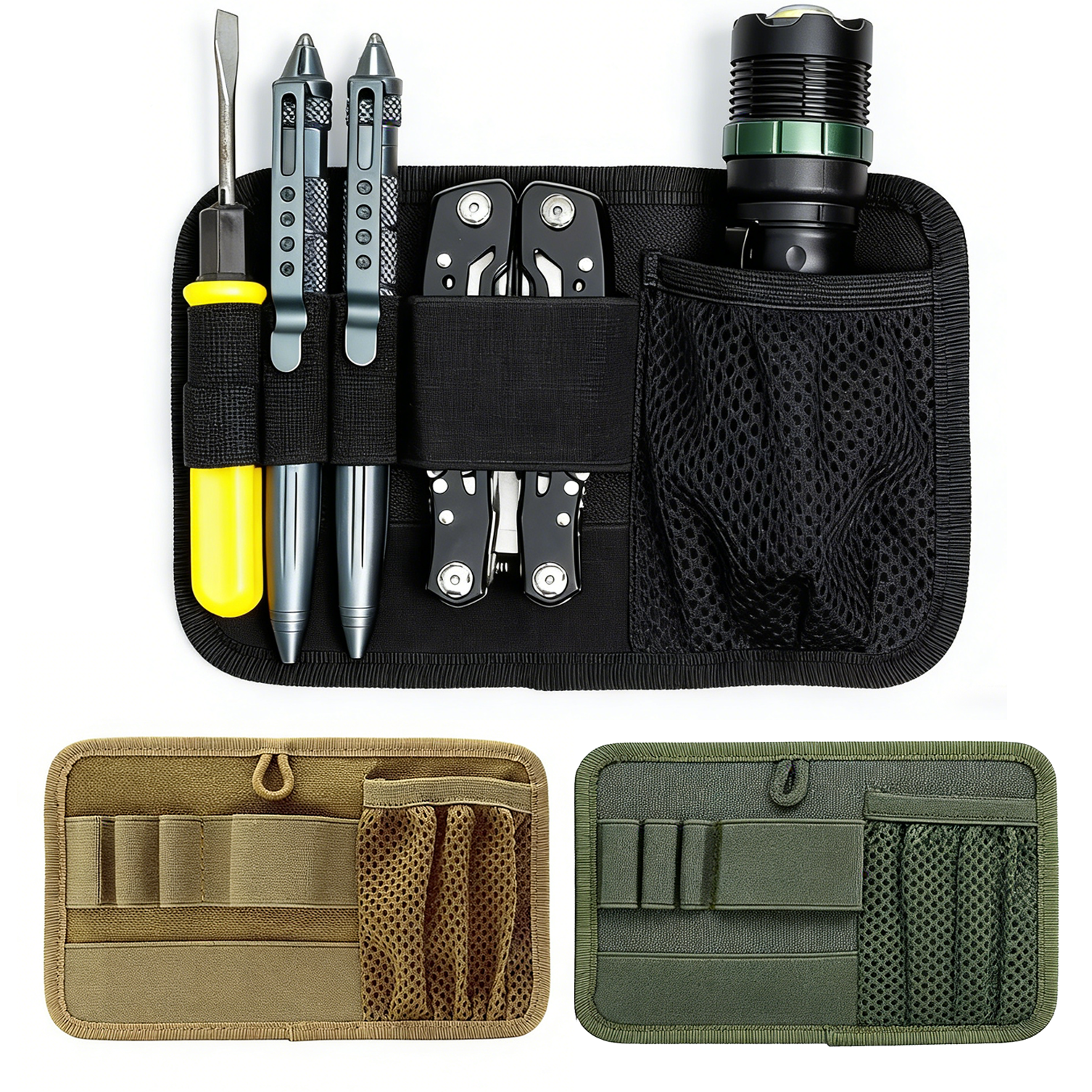 Painel modular de gancho edc organizador-bolsa de separação interna para mochila colete acessórios de caça ferramentas e equipamentos utilitários