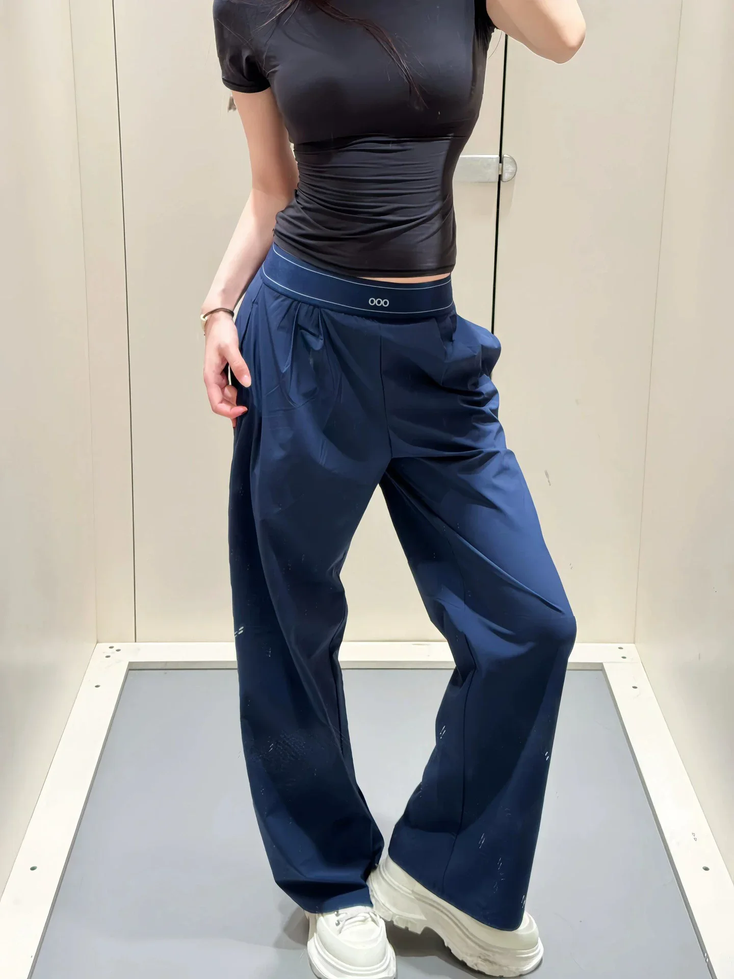 Women High Waisted Wide Leg Pants Quick Drying Loose Casual Breathable Lightweight Flowy Summer Spring Sports Trousers