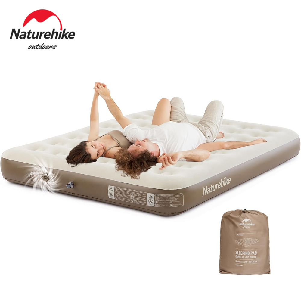 Naturehike materac samopompujący 25cm materac dmuchany ultralekka wodoodporna mata kempingowa 1 2 3 osoby podróżna Glamp karimata
