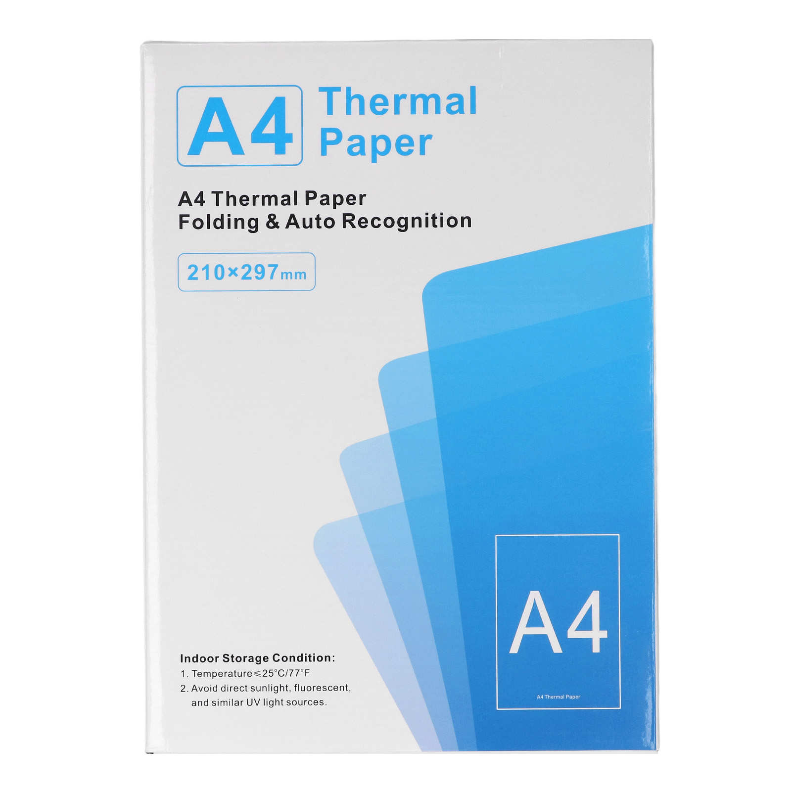 Papel de Impresión Térmica A4 de 100 Hojas para Impresora Portátil, Secado Rápido, Compatible con Tinta, Multifuncional, Papel Térmico Plegable