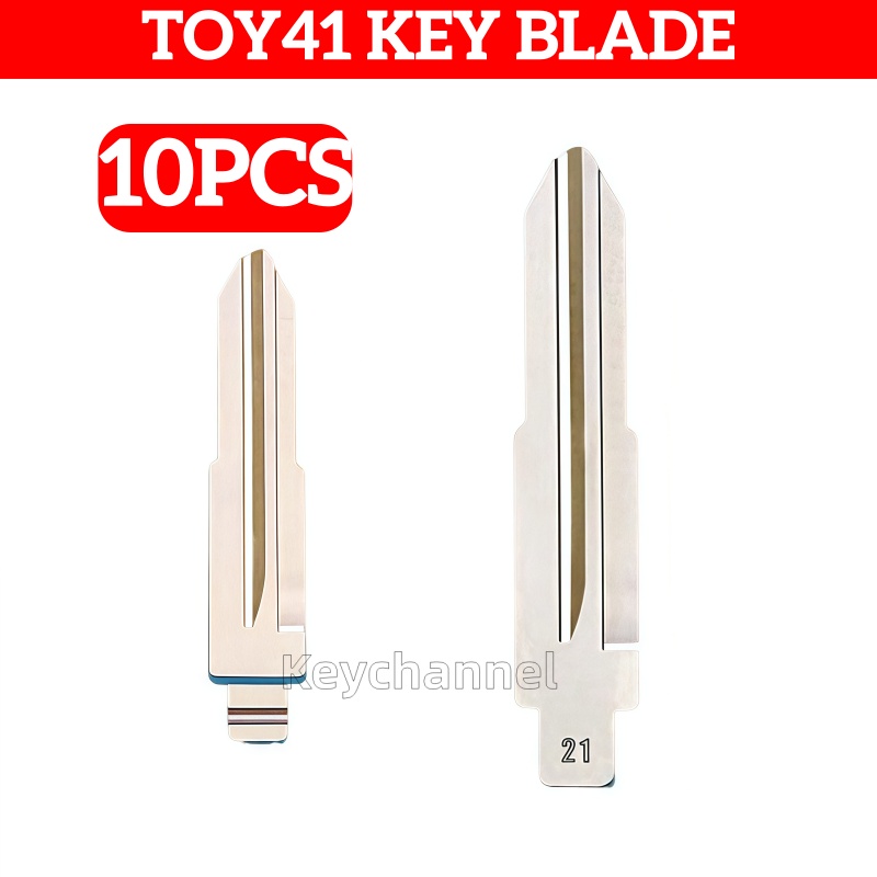 Keychannel-Lame de clé de voiture universelle pour Toyota, lame de rechange, clé vierge pour KD EllYDIY VVDI Xhorse, #21, TOY41, 10 pièces