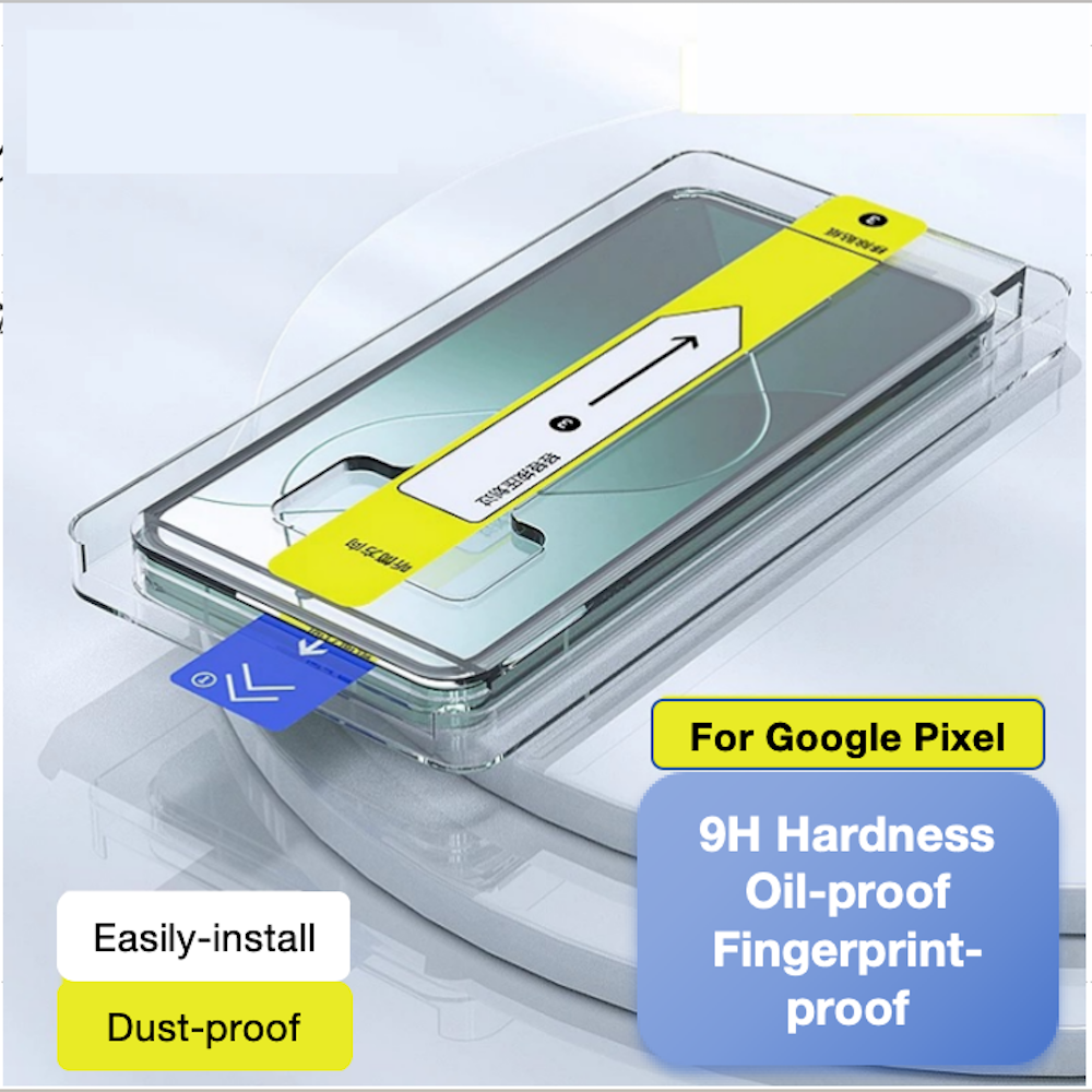 Screenprotector van gehard glas voor Google Pixel 10, 9XL, 9, 8a, 6a, 7, 7a, 8, 8, 9a Pro 5G, met eenvoudige installatie en automatische stofverwijderingskit.