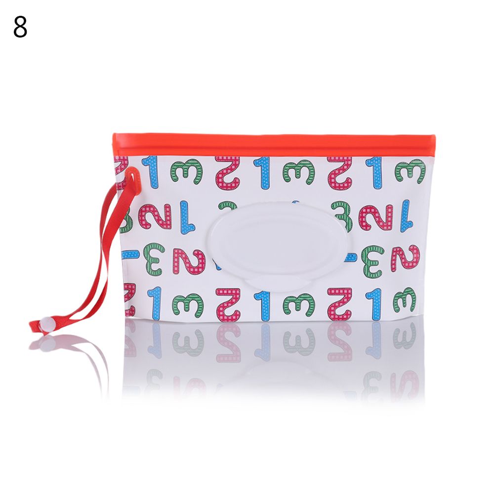 1 stks Leuke Mode Baby Product Flip Cover Draagbare Snap-Strap Cosmetische Pouch Natte Doekjes Tas Tissue Box Kinderwagen accessoires