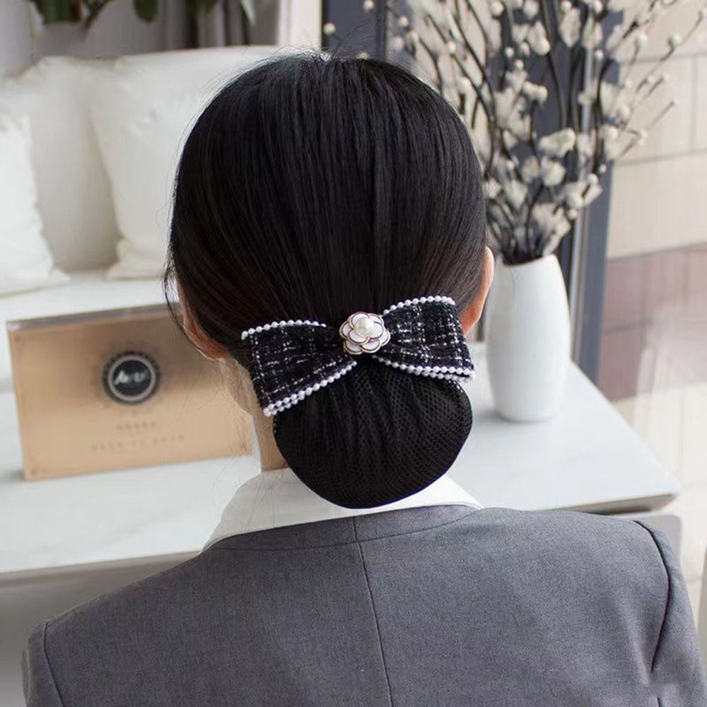 Pince à Cheveux en Maille avec Nministériels d Papillon pour Femme, Accessoire Capillaire en Forme de Fleur, Crochet, Filet pour Chignon, Cadeau pour Infirmières