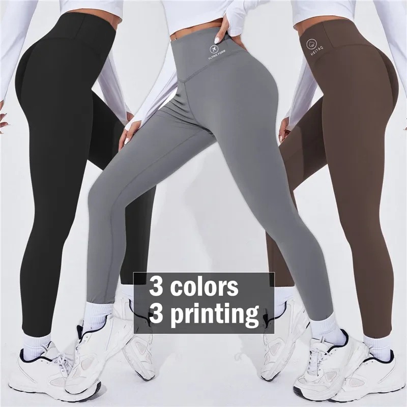 1pc Vita Leggings da donna Pantaloni da yoga elasticizzati Collant Push Up Fitness Corsa Abbigliamento sportivo Pantaloni tinta unita
