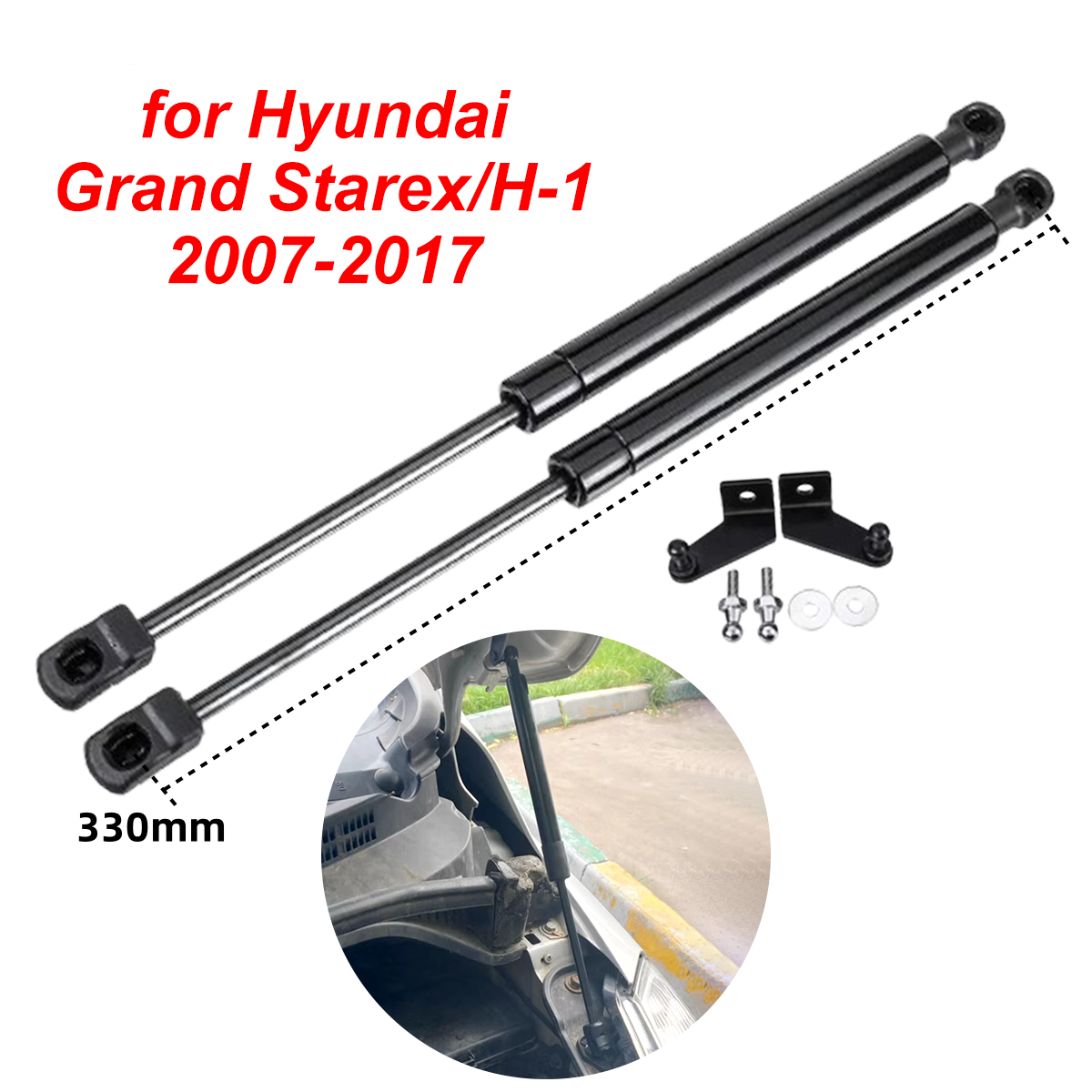 2Pcs for Hyundai Grand Starex/H-1 2007-2017 Car Front Engine Cover Bonnet Hood Gas Struts Lift Support Rod Bars