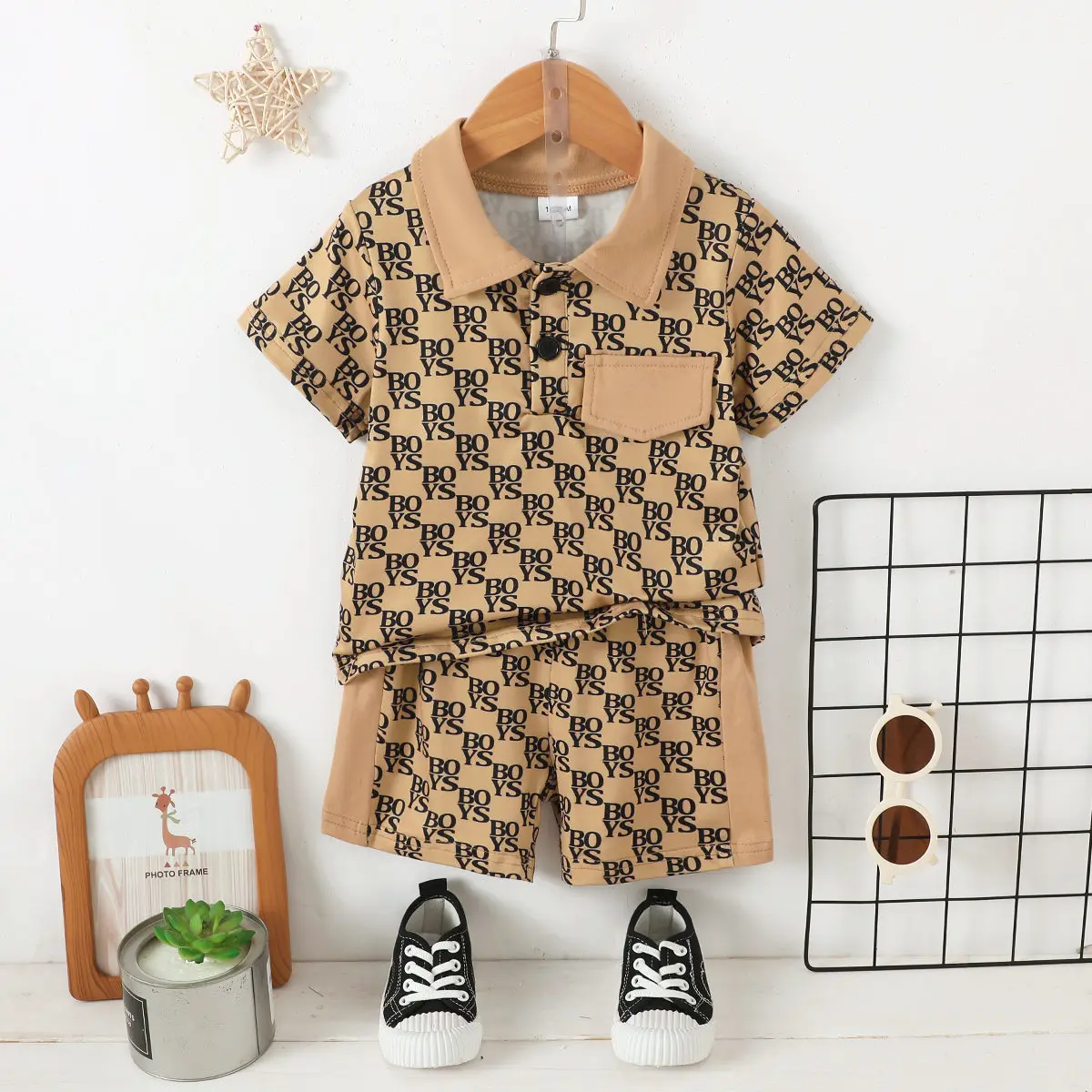 2 pezzi set di abbigliamento per bambini moda gentiluomo tasca stile bottoni manica corta top + pantaloncini vestito estivo per bambini ragazzo 1-6 anni