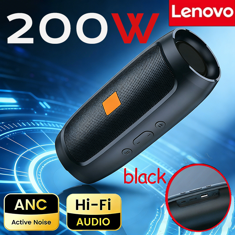 Портативная Bluetooth-колонка Lenovo TF USB с двумя динамиками, стереозвуком, FM-радио, голосовым оповещением и сабвуфером для использования на улице