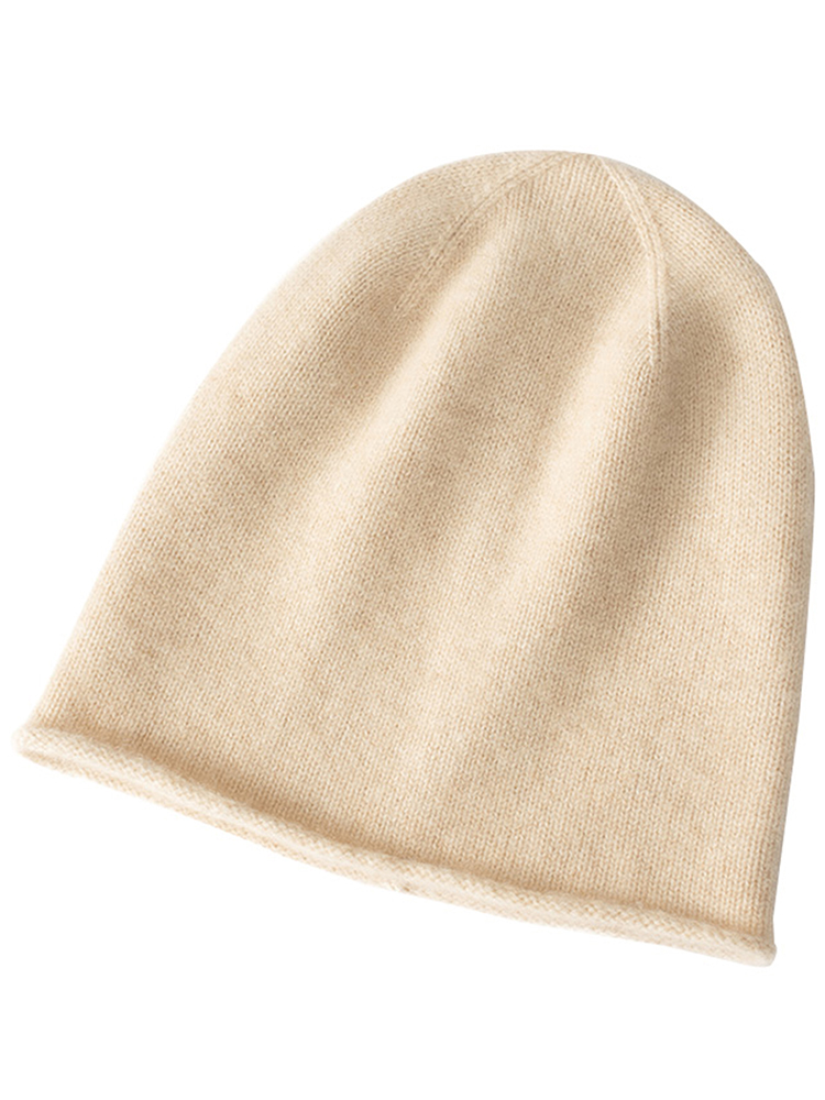 TLOML New Autumn Winter Women Chic 100% Cashmere Hat Warm Soft  Pullover Caps Casual Simple Style Cashmere High Quality Hat Tops