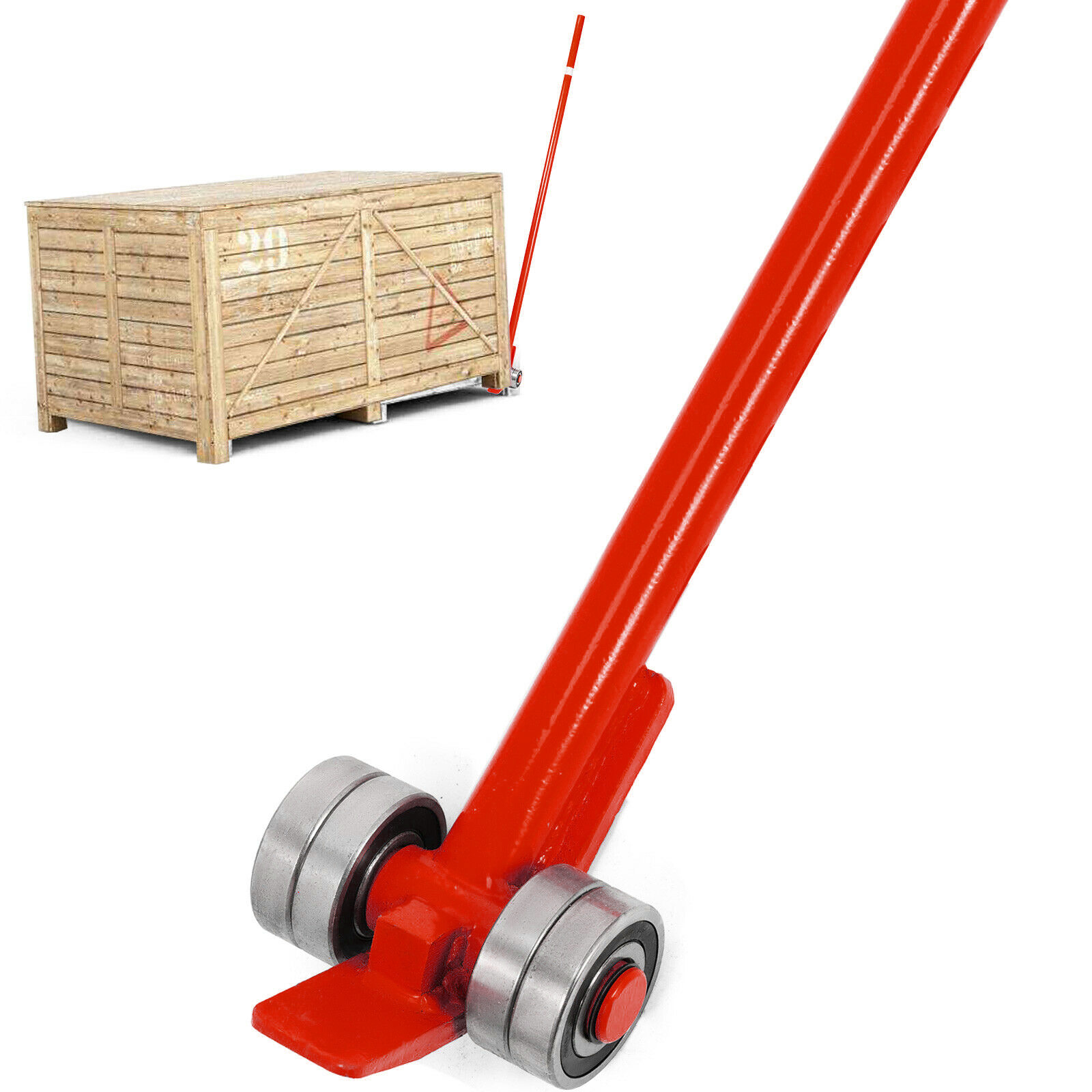 SucceBuy – barre de levier de levier de 5 à 6 pieds, 6600lbs, roues durables, permettant d'économiser du travail, poignée ergonomique inclinable hors sol pour la fabrication de métallurgie