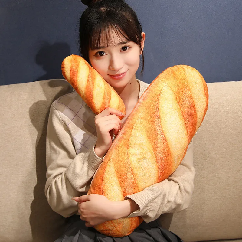 프랑스 빵 플러시 베개 인쇄 이미지 음식 플러시 Peluche 파티 소품 장식 잠자는 동반자 남자 선물