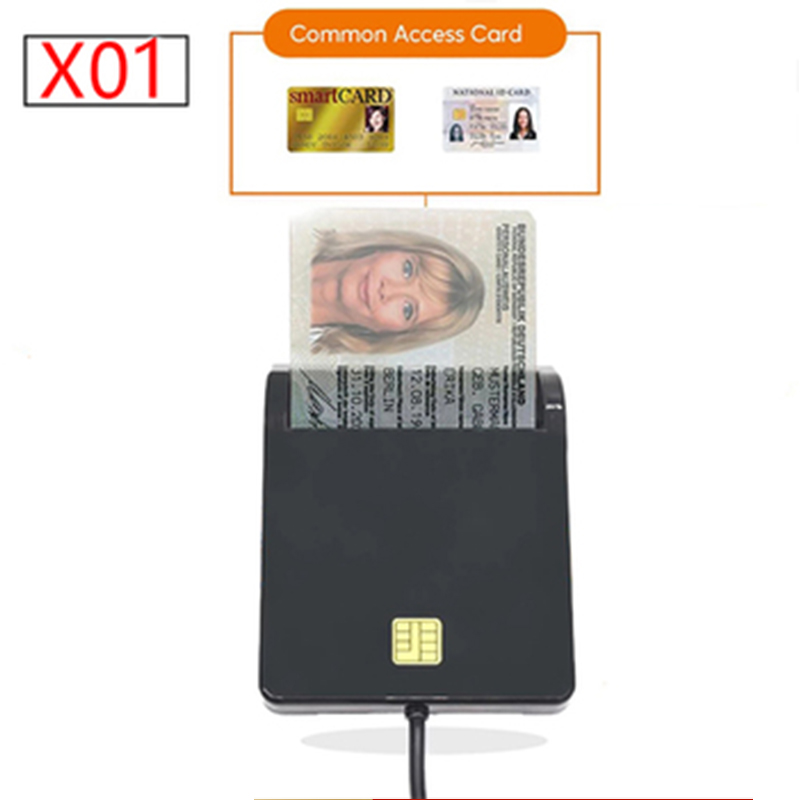 Lector de tarjetas inteligentes USB X01 para tarjeta bancaria IC/ID lector de tarjetas EMV de alta calidad para Windows 7 8 10 sistema operativo Linux USB-CCID ISO 7816
